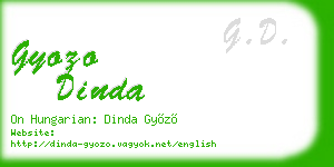 gyozo dinda business card
