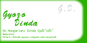 gyozo dinda business card